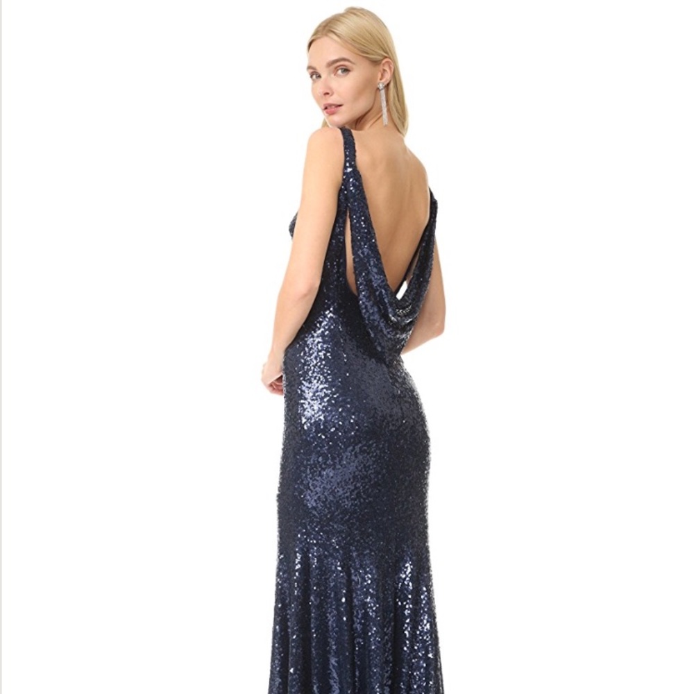 Theia Navy Sequin Gemma Dress - Picture 4 of 4